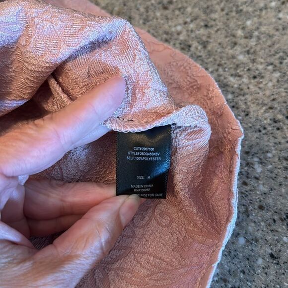 TRIXXI Blush Pink Floral Jacquard Corset Mini Dress - Picture 11 of 11